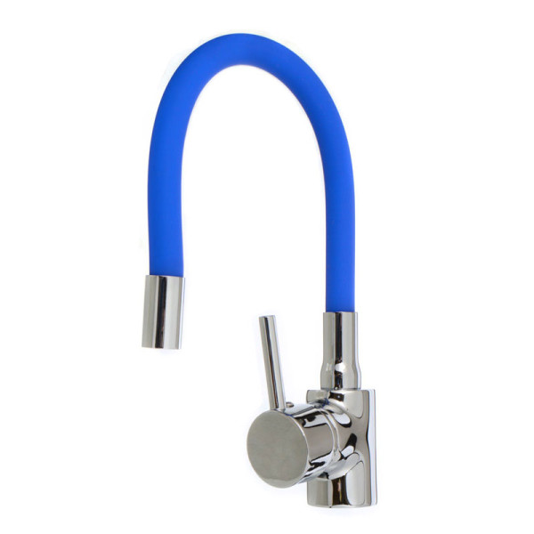 Смеситель для кухни Ex-promt Kitchen с гибким изливом, хром (Ex125.4-11 blue) Смеситель для кухни Ex-promt Kitchen с гибким изливом, хром (Ex125.4-11 blue)