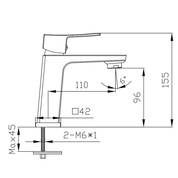Смеситель для раковины Melodia Etude черный (MDV30020bk) Смеситель для раковины Melodia Etude черный (MDV30020bk)