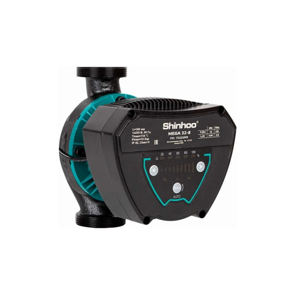 Насос циркуляционный Shinhoo Mega 25-8 G 1 1/2" с гайками энергоэффективный (71121001) Насос циркуляционный Shinhoo Mega 25-8 G 1 1/2" с гайками энергоэффективный (71121001)