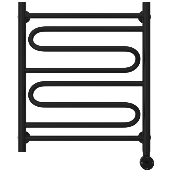 Полотенцесушитель электрический Сунержа Стилье Формат 22 ТП 600x500 (1+2+1) ПZП 21 матовый чёрный (31522-6050)