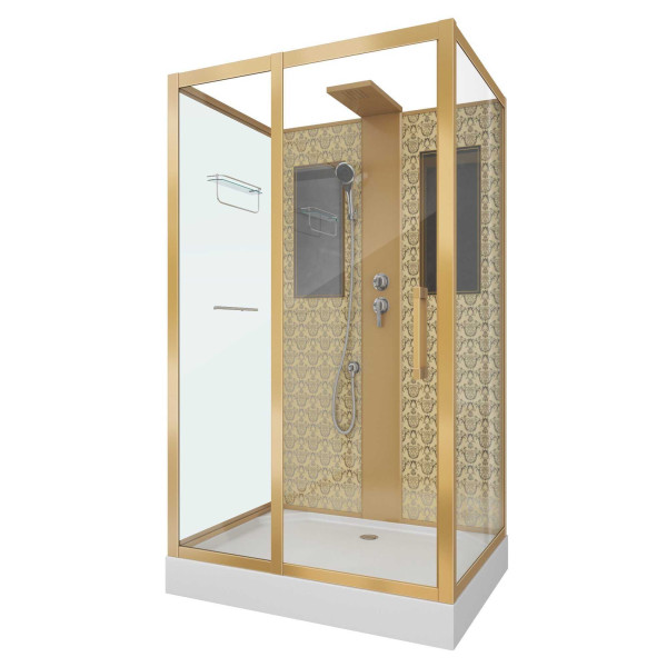 Душевая кабина Niagara Luxe 1200*900*2100 стекло прозрачное, профиль золотой (NGL-7711GBK) Душевая кабина Niagara Luxe 1200*900*2100 стекло прозрачное, профиль золотой (NGL-7711GBK)