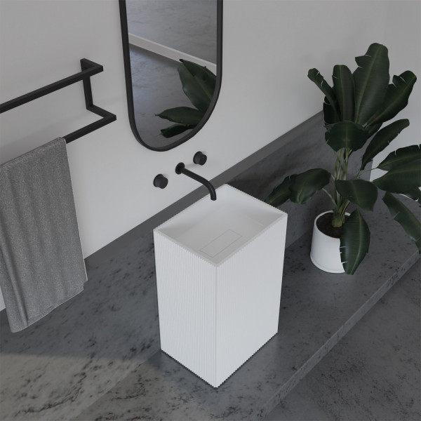 Раковина напольная Abber Stein 500x400 белый матовый (AS2503-H) Раковина напольная Abber Stein 500x400 белый матовый (AS2503-H)