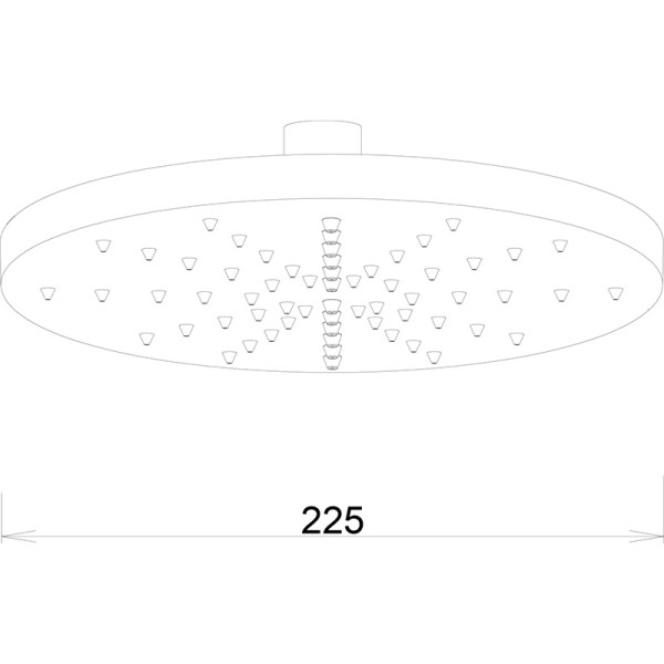 Верхний душ Melodia d225 хром (MKP27000С)