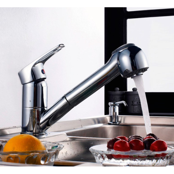 Смеситель для кухни Rossinka D40-25 с выдвижным изливом (D40-25) Смеситель для кухни Rossinka D40-25 с выдвижным изливом (D40-25)