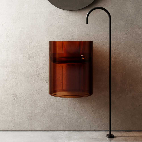 Раковина подвесная Abber Kristall коричневая (AT2704Opal)