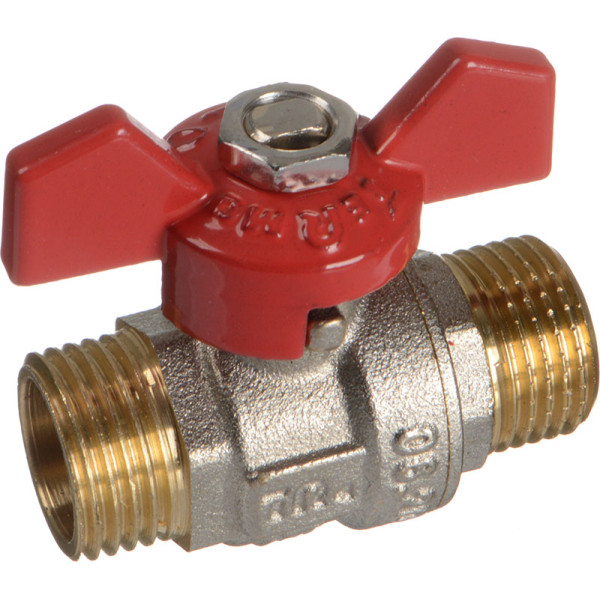 Кран 1/2" НН шаровый TeRma RED (красная бабочка) (31005) Кран 1/2" НН шаровый TeRma RED (красная бабочка) (31005)