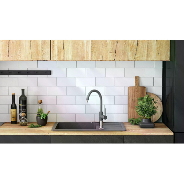 Мойка для кухни Rea nils grey metalic 5W1 гранит 62x44x16 серая металлик (ZLE-00101)