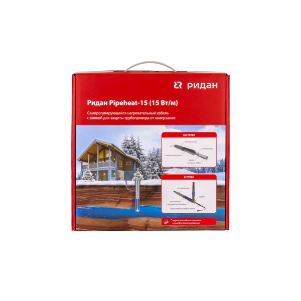 Комплект обогрева труб Ридан Pipeheat-15 (16 м) 240 Вт с вилкой (21RT0807R) Комплект обогрева труб Ридан Pipeheat-15 (16 м) 240 Вт с вилкой (21RT0807R)