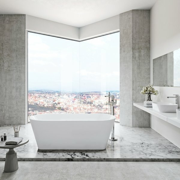 Смеситель напольный Ravak Chrome с душевой лейкой хром (X070101)