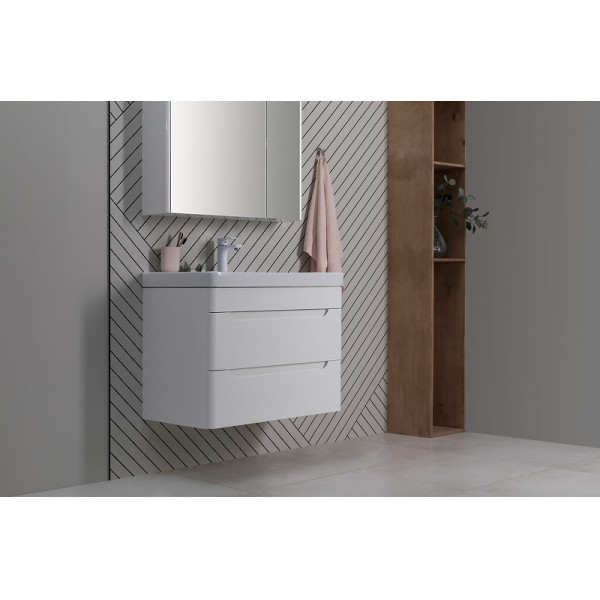 Тумба подвесная Aquanet София 80 белый глянец (2 ящика) (00274002)