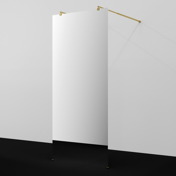 Душевое ограждение WasserKRAFT Vechte 96-100x200 стекло зеркальное, профиль золото глянцевое (60W44PG-MR) Душевое ограждение WasserKRAFT Vechte 96-100x200 стекло зеркальное, профиль золото глянцевое (60W44PG-MR)