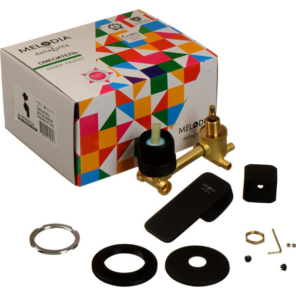 Смеситель для душевой кабины Melodia della vita Etude черный (MDV30051bk) Смеситель для душевой кабины Melodia della vita Etude черный (MDV30051bk)