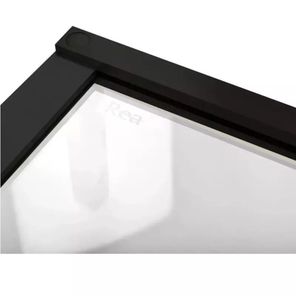 Душевой уголок Rea Hugo 100x100x200 стекло прозрачное, профиль чёрный (REA-K6602)