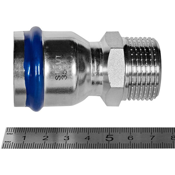 Переход 35х1"Н Stout SSS-2021 ВПр-НР (нерж.ст., пресс) SSS-2021-000351