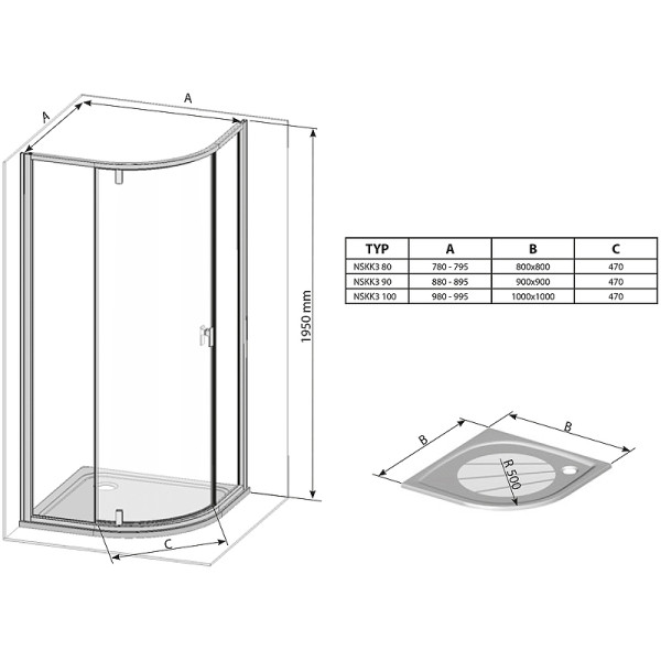 Душевой уголок Ravak Nexty 90x90x195 стекло прозрачное, профиль белый (3O677101Z1) Душевой уголок Ravak Nexty 90x90x195 стекло прозрачное, профиль белый (3O677101Z1)