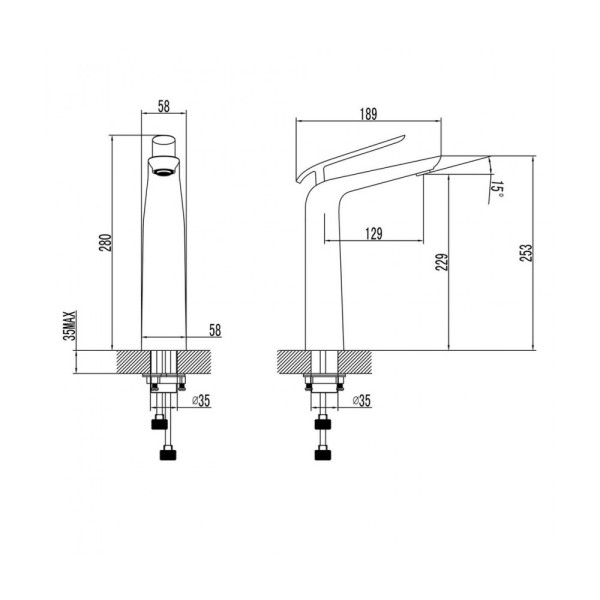 Смеситель для раковины Lemark Melange (LM4909CW) Смеситель для раковины Lemark Melange (LM4909CW)