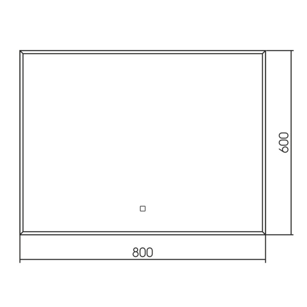 Зеркало Abber See 60x80 с подсветкой, сенсорный выключатель, диммер (AG6103SL-0.8)