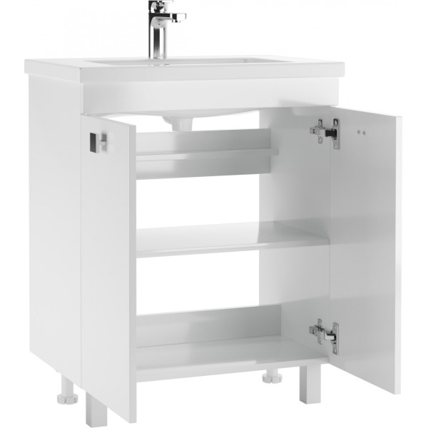 Тумба под умывальник Como 70 Мега без ящика Айсберг Домино (DM4611T)