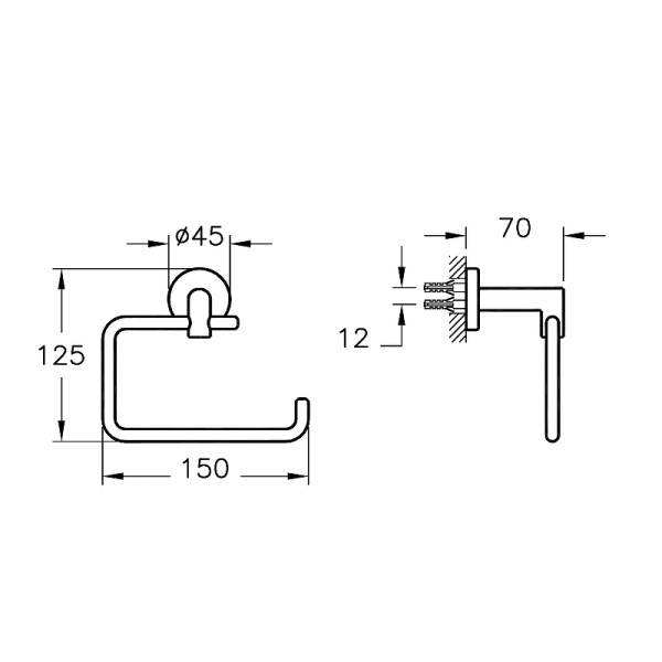 Держатель туалетной бумаги Vitra Minimax глянцевый хром (A44796)