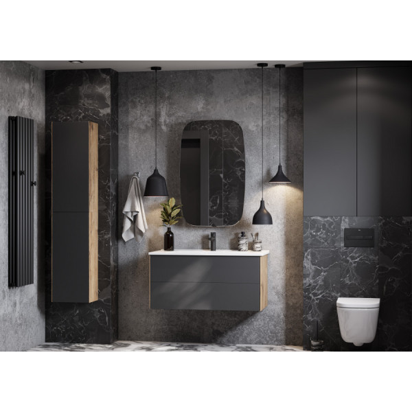 Тумба подвесная Aquaton Сохо 980x455x476 дуб веллингтон, черный софт (1.A258.2.01A.JA0.0) Тумба подвесная Aquaton Сохо 980x455x476 дуб веллингтон, черный софт (1.A258.2.01A.JA0.0)