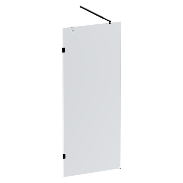 Душевая перегородка AM.PM X-Joy 80x2x195 стекло прозрачное, профиль черный (W94UWI-80-F1-BTE)