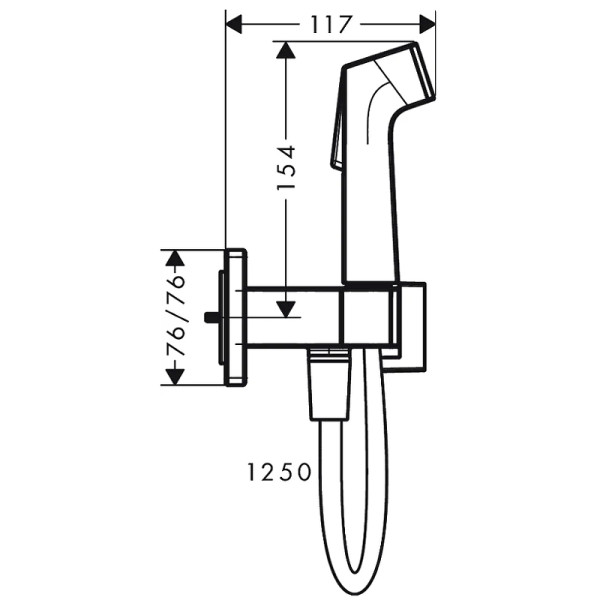Смеситель с гигиеническим душем Hansgrohe Бронзовый (29233140)