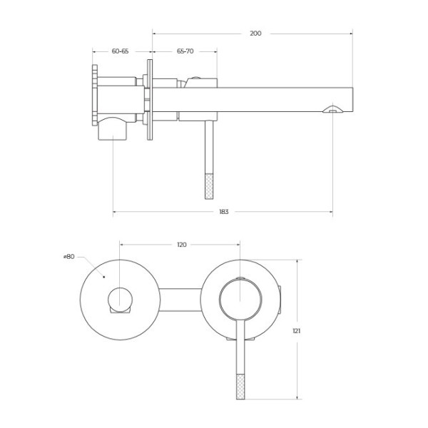 Смеситель для раковины Cezares Relax брашированное золото матовый (RELAX-BLI2-2-BORO-W0)