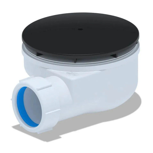 Сифон для душевого поддона АНИ 1 1/2"*90 (h=53 мм.) черный АНИ пласт (E350BL)