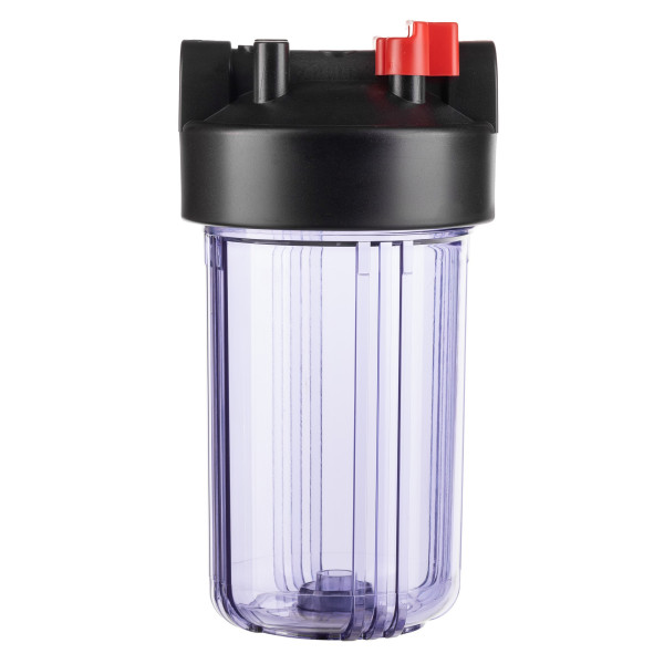 Фильтр колбовый Гейзер 1" 10BB с латунными вставками (клапан сброса давления, прозрачный, для холодной воды) (50781) Фильтр колбовый Гейзер 1" 10BB с латунными вставками (клапан сброса давления, прозрачный, для холодной воды) (50781)