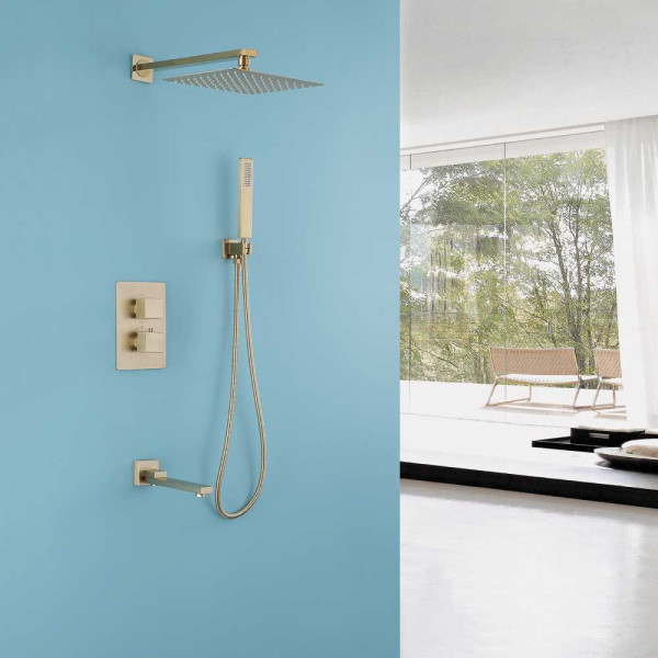 Душевая система Abber Daheim золото матовое (AF8250G) Душевая система Abber Daheim золото матовое (AF8250G)