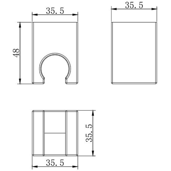Держатель ручного душа Aquatek черный матовый (AQ2400MB)