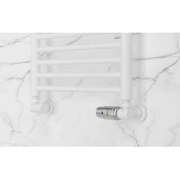 Терморегулятор автоматический Сунержа 1/2"х3/4" НР/НГ 3D правый, набор, матовый белый - хром (30-1422-6203)