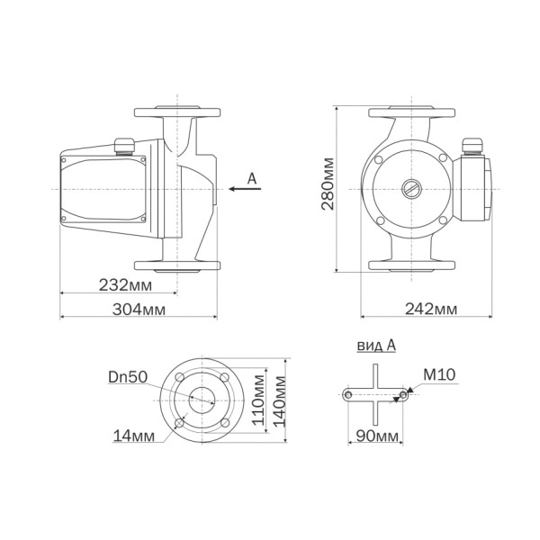 Насос циркуляционный Aquario AC 14-14-50F (5141)