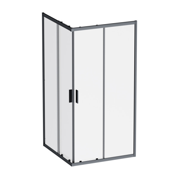 Душевой уголок AM.PM Gem 100x100x195 стекло прозрачное, профиль черный матовый (W90G-403-100100-BT)