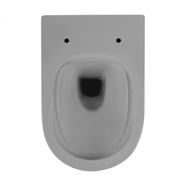 Унитаз подвесной ABBER Bequem серый матовый, безободковый (AC1103MG)