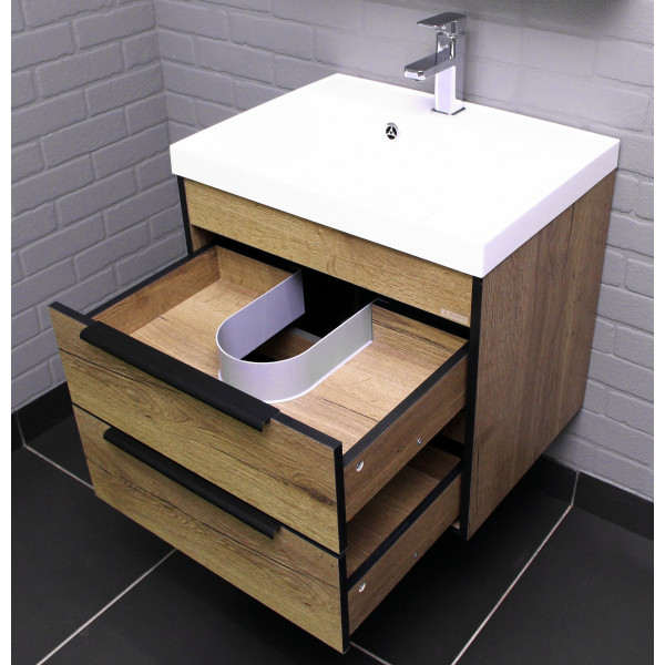 Тумба подвесная под умывальник Bazis 60 Alfa B2 Домино (DA6102T) Тумба подвесная под умывальник Bazis 60 Alfa B2 Домино (DA6102T)