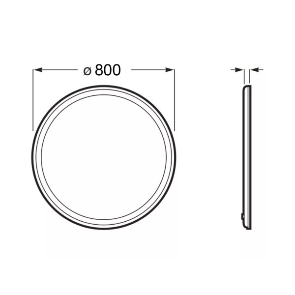 Зеркало Azario Classico Cerchio 800х800 влагостойкое с подсветкой, сенсорный выключатель с функцией диммера (CS00079360) Зеркало Azario Classico Cerchio 800х800 влагостойкое с подсветкой, сенсорный выключатель с функцией диммера (CS00079360)
