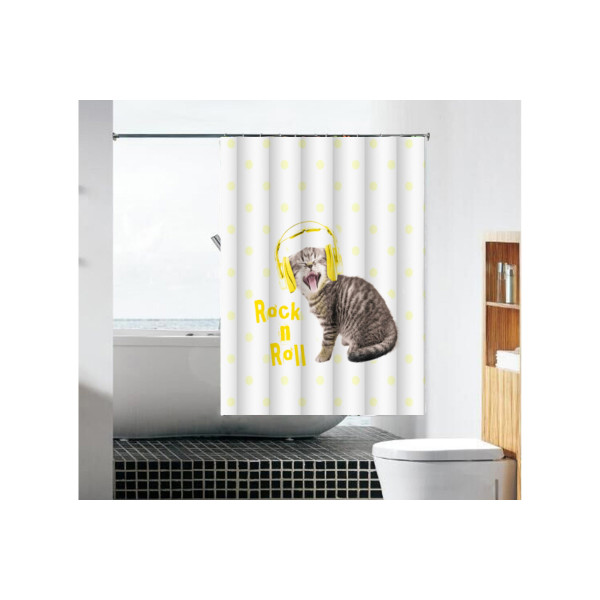 Шторка для ванны текстильная Melodia 180х180 см Рок-н-ролл (MZ-101) Шторка для ванны текстильная Melodia 180х180 см Рок-н-ролл (MZ-101)