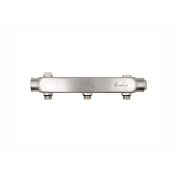 Коллектор 3 отв. 1 1/4"х1/2" Arrowhead нерж.ст. межосев. 100 мм (CS-800-03)