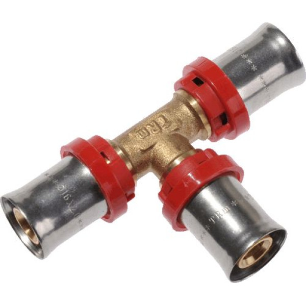 Тройник 16*16*16 TeRma (пресс, латунь) (02402) Тройник 16*16*16 TeRma (пресс, латунь) (02402)