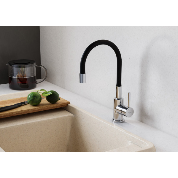 Смеситель для кухни Santek Тесио с гибким изливом хром (WH5A44012C001)