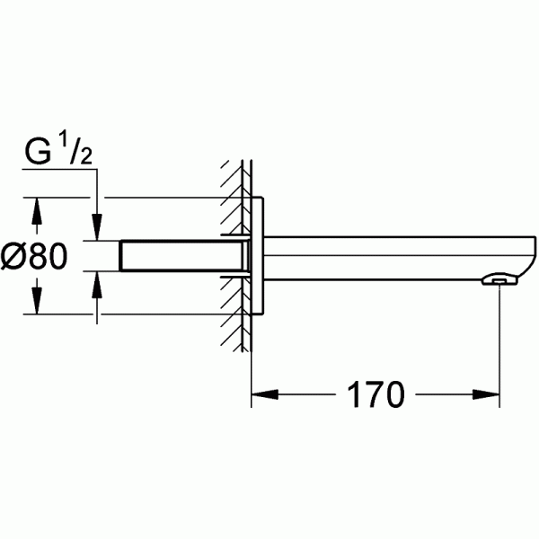 Излив для ванны Grohe Eurosmart Cosmopolitan (13278002)