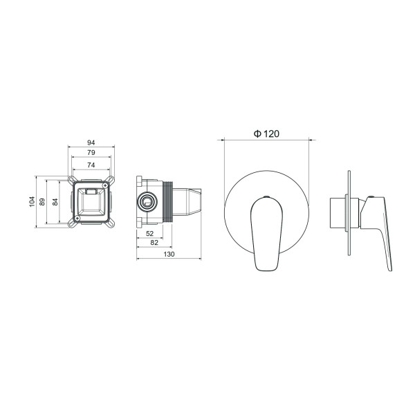 Смеситель для душа Aquatek Бетта черный матовый (AQ1166MB)