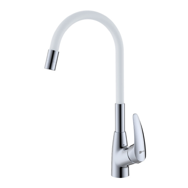 Смеситель для кухни Lemark Linara хром/белый (LM0415C-White) Смеситель для кухни Lemark Linara хром/белый (LM0415C-White)