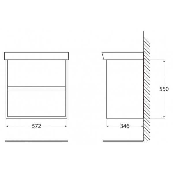 Тумба подвесная BelBagno Neon 60 Rovere Scuro (NEON-600-2C-SO-RS) Тумба подвесная BelBagno Neon 60 Rovere Scuro (NEON-600-2C-SO-RS)
