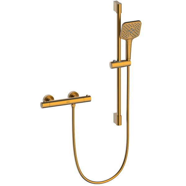 Смеситель для душа Lemark Valday с душевым комплектом золотой (LMF-8144B-BRG) Смеситель для душа Lemark Valday с душевым комплектом золотой (LMF-8144B-BRG)