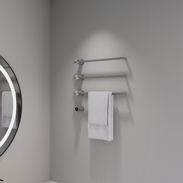 Полотенцесушитель электрический Abber Charme 520x495 сталь брашированная (AH4003BST) Полотенцесушитель электрический Abber Charme 520x495 сталь брашированная (AH4003BST)