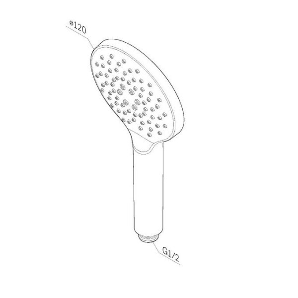 Душевая лейка AM.PM Like 120 мм, чёрный (F0280022)