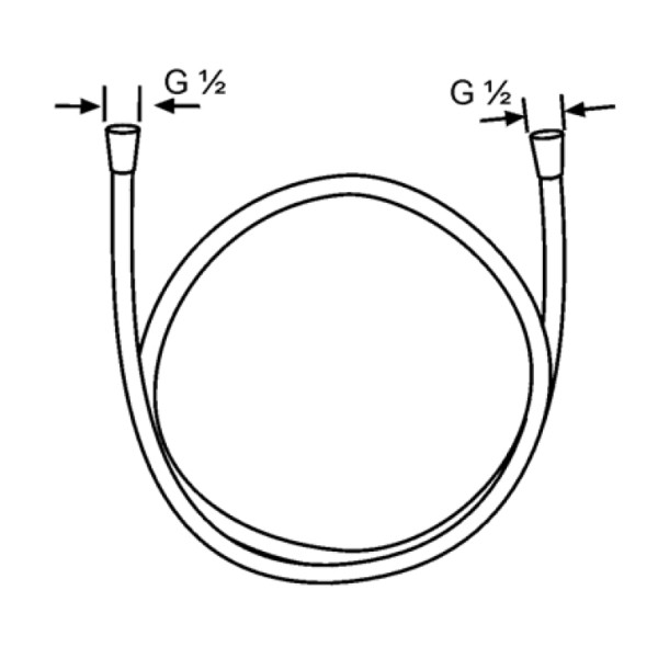 Шланг душевой Kludi Supraflex 1250 мм белый (6107191-00)