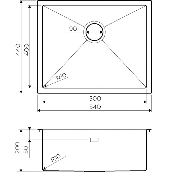 Мойки врезные Omoikiri Taki 54-U/IF-IN 54x44 нержавеющая сталь (4997467)